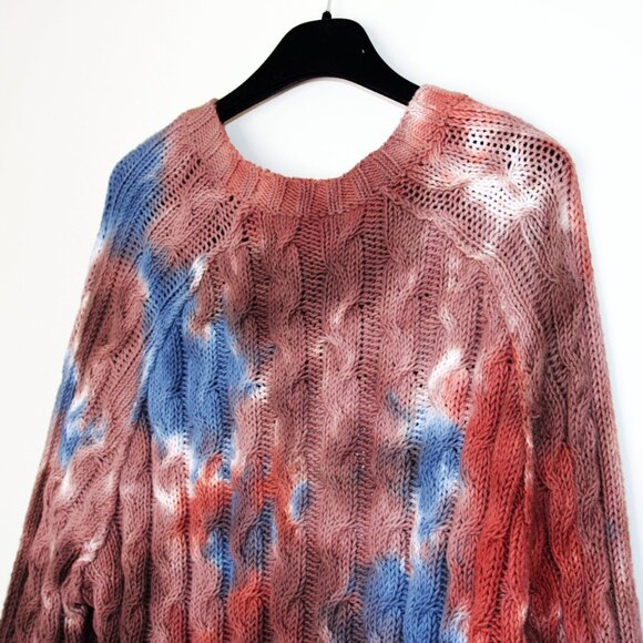 BNWT AW23 ACNE STUDIOS TIE-DYE CABLE KNIT SWEATER S & M & XL - Picture 5 of 13
